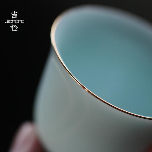【茶杯/品茗杯】德化手工金线白瓷功夫茶具家用茶杯主人品茗杯个人杯 6个盒装 商品图4