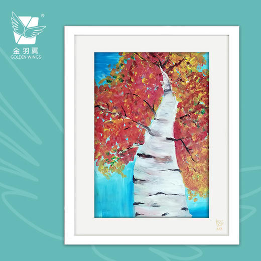 装饰画《胖纸树》 金羽翼残障小艺术家手绘作品 复制画/原画 商品图0