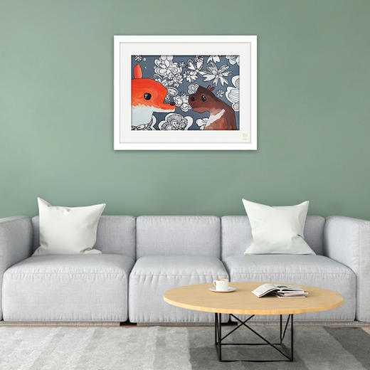 装饰画《眼里都是你》 金羽翼残障小艺术家手绘作品 复制画/原画 商品图1