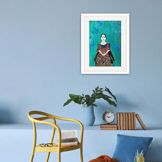 装饰画《妈妈》 金羽翼残障小艺术家手绘作品 复制画/原画 商品图1