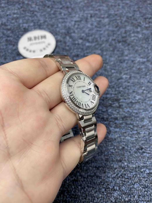 【钻圈款】独家订制高版本 卡地亚蓝气球系列 中号33mm女士腕表，双排钻圈款✨贝母盘，鱼眼蓝宝石镜面，瑞士石英机芯 商品图2