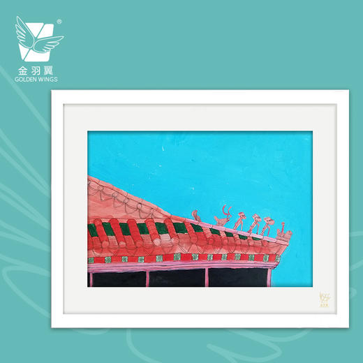 装饰画《神兽》 金羽翼残障小艺术家手绘作品 复制画/原画 商品图0