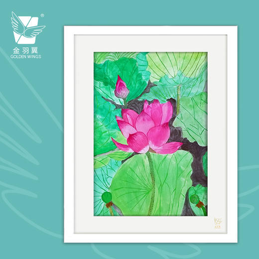 装饰画《别样红》 金羽翼残障小艺术家手绘作品 复制画/原画 商品图0