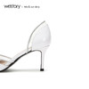 westory2019春夏新款西式婚鞋空鞋皮面尖头高跟鞋女W29AH50001 商品缩略图2