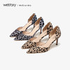 westory2019新款豹纹尖头高跟鞋女性感百搭气质单鞋W29AH50691 商品缩略图0
