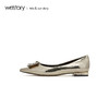 westory2019夏季新款水晶钻扣单鞋女低方跟西式婚鞋W29AE50891 商品缩略图2