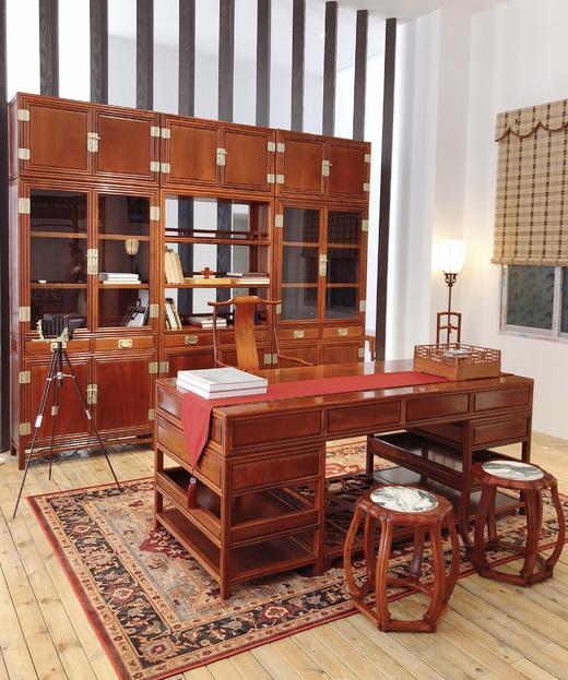 红桥红 家具严选  缅甸花梨(大果紫檀）  【书房系列】 商品图5