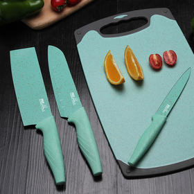 鼎匠小麦秸秆不锈钢刀具3件套