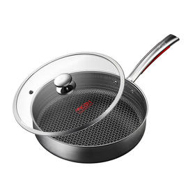 康巴赫第三代煎盘316不锈钢煎锅不粘锅平底锅德国牛排煎饼煎蛋锅