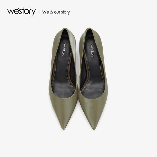 westory2019秋季新品真皮高跟鞋女通勤舒适社交女鞋W29CE70071 商品图2