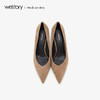 westory2019夏秋款新品复古尖头高跟鞋女细跟通勤简约W29CE70091 商品缩略图3