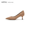 westory2019夏秋款新品复古尖头高跟鞋女细跟通勤简约W29CE70091 商品缩略图4