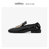 westory方扣懒人鞋异形粗跟松紧鞋口 2019冬季气质新款W29CM70551 商品缩略图2