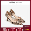 westory2019新款豹纹尖头高跟鞋女性感百搭气质单鞋W29AH50691 商品缩略图1