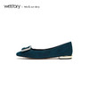 westory2019秋季新品浅口方扣平底单鞋女方头舒适优雅W29CE70041 商品缩略图3