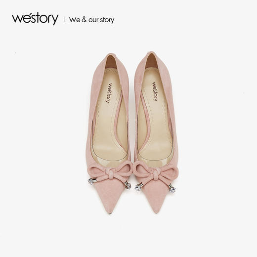 westory纯色浅口高跟鞋女2019春夏新款社交宴会单鞋W29AE50831 商品图1