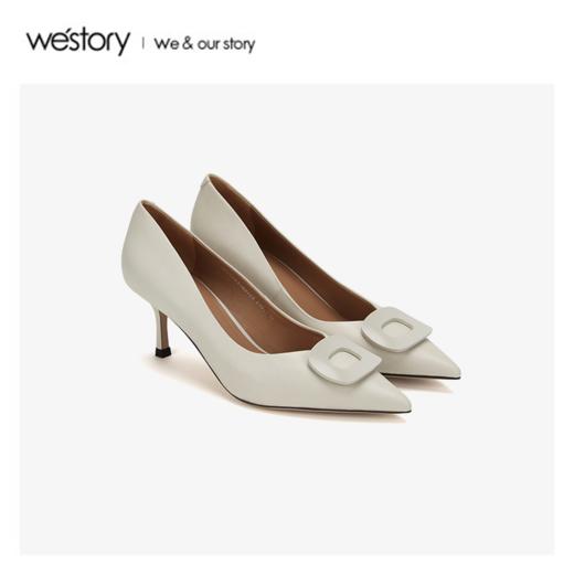 westory2020春季新品方扣尖头高跟鞋女细跟W20AE51601 商品图0