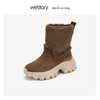westory潮流运动底雪地靴女中筒加绒保暖鞋 2019冬新款W29DC80421 商品缩略图2