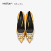 westory2019夏秋新品西式高跟鞋女尖头水钻优雅婚宴W29CE70171 商品缩略图2