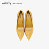 westory2019夏秋新品蛇皮革尖头高跟鞋女细跟优雅社交W29CE70351 商品缩略图3
