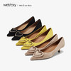 westory2019秋季新品优雅心形高跟鞋女小猫跟休闲气质W29CE70161 商品缩略图3