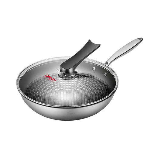 康巴赫德国炒锅蜂巢304不锈钢炒菜锅无油烟不粘锅炒锅 明火电磁炉通用32cm 商品图0