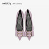 westory2019新款舒适平底单鞋女方形扣尖头优雅时尚W29AE50681 商品缩略图1