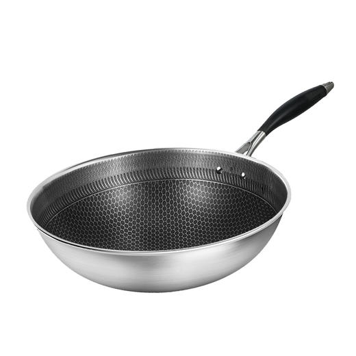 康巴赫升级款持家款炒锅蜂窝不粘锅不锈钢炒锅电磁炉炒菜家用 商品图2