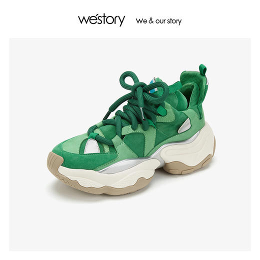 westory真皮厚底运动老爹鞋女ins超火 2019年冬季新品W29CM70661 商品图3