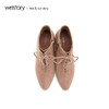 westory2018年秋冬新款绒面系带短靴高跟鞋尖头细跟女W284S80171 商品缩略图2
