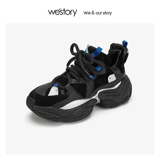 westory真皮厚底运动老爹鞋女ins超火 2019年冬季新品W29CM70661 商品图1