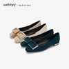 westory2019秋季新品浅口方扣平底单鞋女方头舒适优雅W29CE70041 商品缩略图0