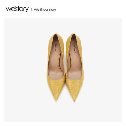 westory2020春季新款尖头高跟鞋女细跟优雅古风W20AE51261 商品图2