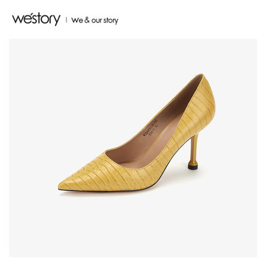 westory2020春季新款尖头高跟鞋女细跟优雅古风W20AE51261 商品图1