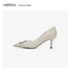 westory2020春季新品方扣尖头高跟鞋女细跟W20AE51601 商品缩略图3
