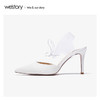 降价购专用 westory2020春季新款尖头时尚系带绑花高跟鞋凉鞋女W20AH51691 商品缩略图1