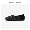 westory浅口貂毛皮毛毛乐福鞋女蝴蝶结 2019年冬季新品W29CE70751 商品缩略图2