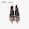 westory2019秋季新品简约几何扣尖头猫跟鞋优雅通勤W29CE70471 商品缩略图1