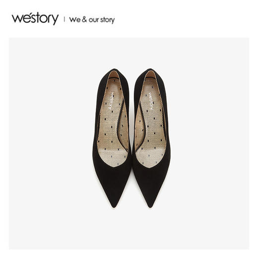 westory2020新款中式红色婚鞋尖头平高跟鞋女优雅古风W20AE51182 商品图3