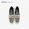 westory2019新款乐福鞋女粗跟字母拼接复古英伦风W29AM50611 商品缩略图3