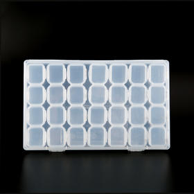 魅思28格透明塑料饰品盒