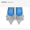 westory2019春夏蝴蝶结尖头单鞋优雅宴会中跟舒适女鞋W29AE50221 商品缩略图2