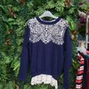 女下蕾丝雪花毛衣 商品缩略图1