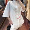 Sans Titre 白色印花廓形衬衫 SS20ST34MA43WH01 商品缩略图0
