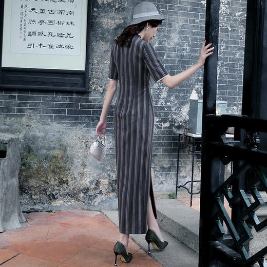 DLQ-A1845中国风复古优雅改良老上海旗袍裙 商品图2