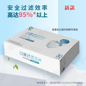 新款 n95级过滤 口罩过滤芯30片/盒 独立包装  经典款口罩亲肤巾 100片/包 依心智能 正规授权 增加口罩使用次数