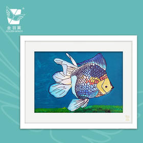 装饰画《蓝色忧郁》 金羽翼残障小艺术家手绘作品 复制画/原画