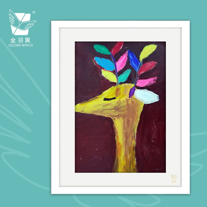 装饰画《奇思妙想》 金羽翼残障小艺术家手绘作品 复制画/原画