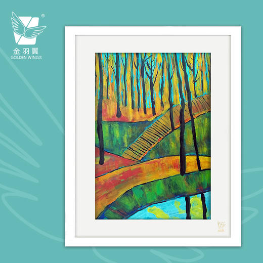 装饰画《绿野仙踪》 金羽翼残障小艺术家手绘作品 复制画/原画 商品图0