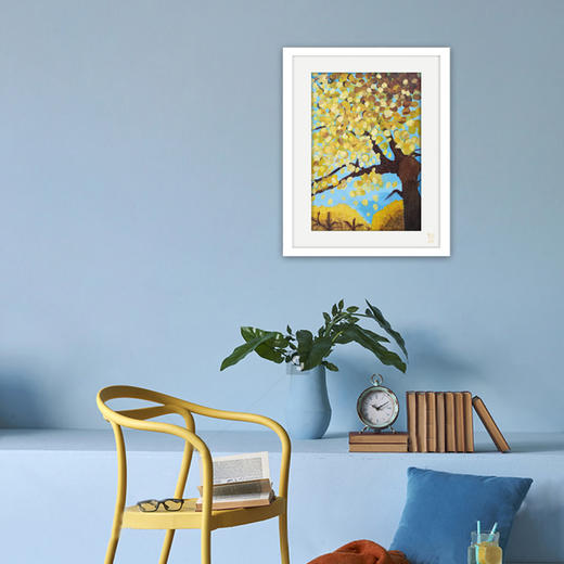 装饰画《一叶知秋》 金羽翼残障小艺术家手绘作品 复制画/原画 商品图1
